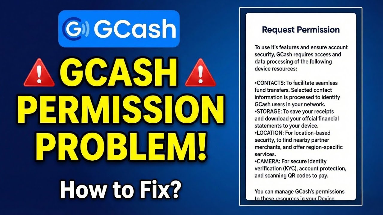 Gcash Request Permission Problem Solve | How to fix Gcash App Request Permission Problem