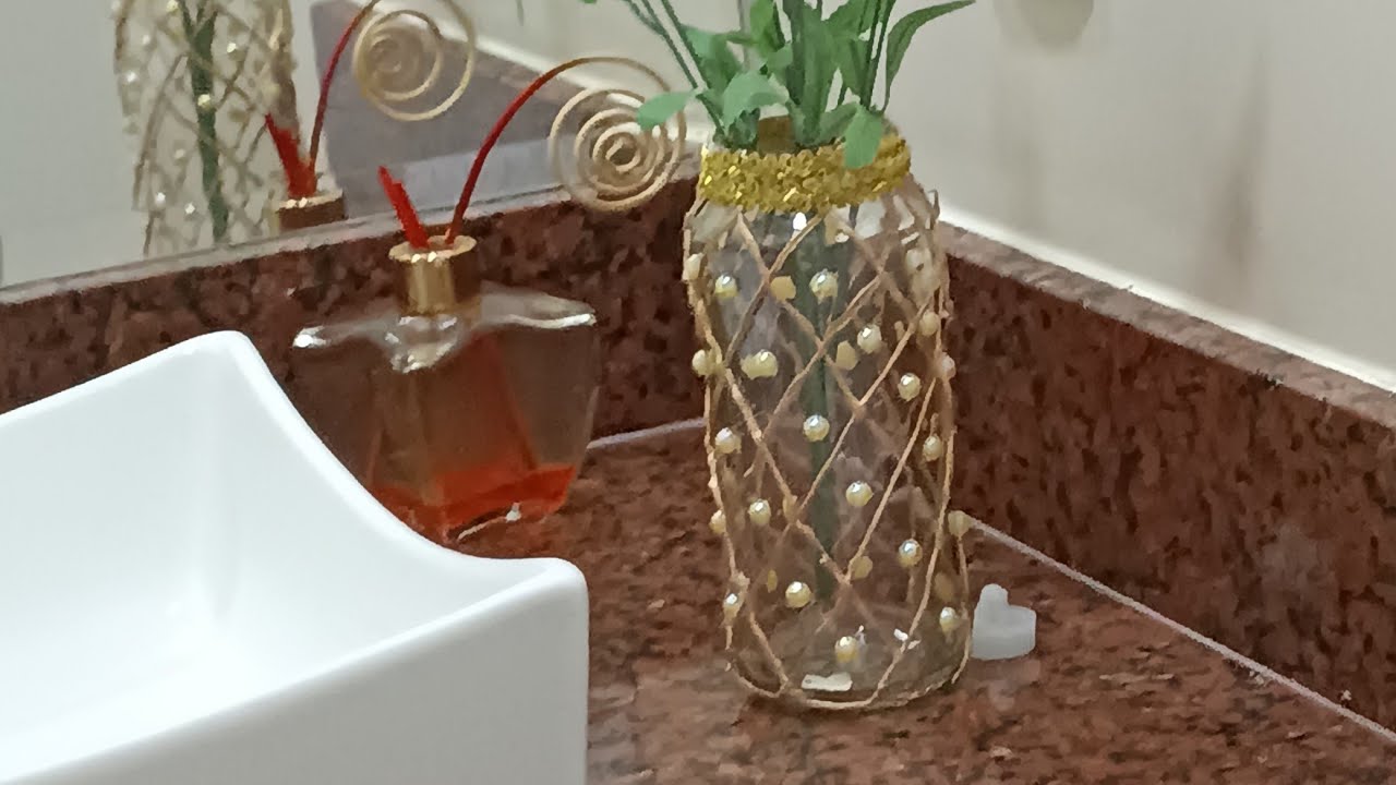 linda decoração com vidro de