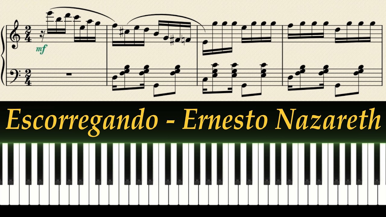 Ernesto Nazareth - Escorregando - with Sheet Music (BPM = 60)