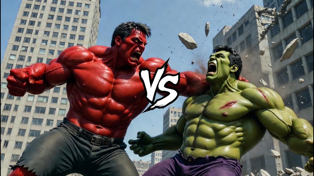 Hulk vs Red Hulk FULL BATTLE 💥 Red Hulk's Girlfriend SAVES Him! | Episode 1