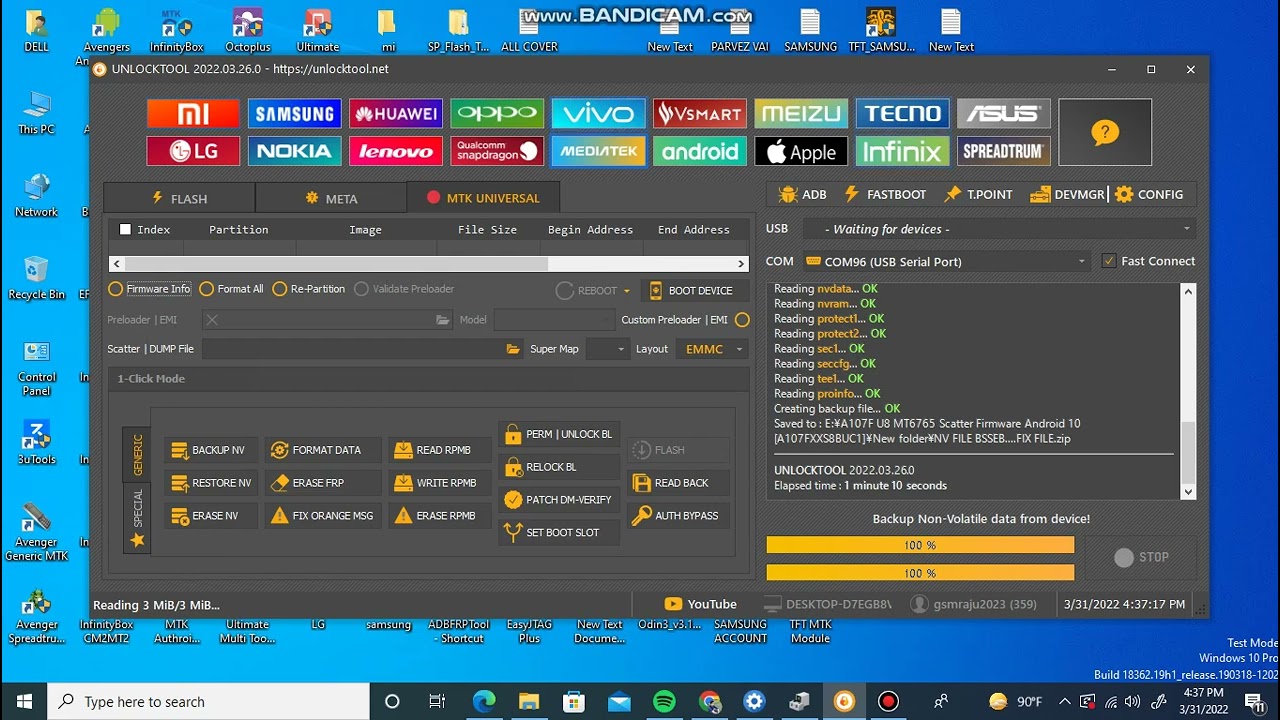 Samsung A10S A107F U8 Baseband Unknown Fix  Repair Null Imei  No RootNo Chimera FREE WITHOUT PASSWOR