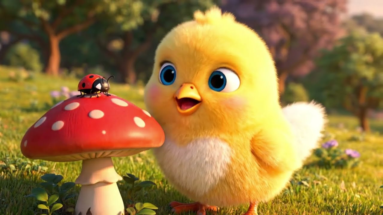 Calm Bedtime Song: White Heart the Chick & The Ladybug ❤️| Gentle Nursery Rhymes for Kids|Top Top AI