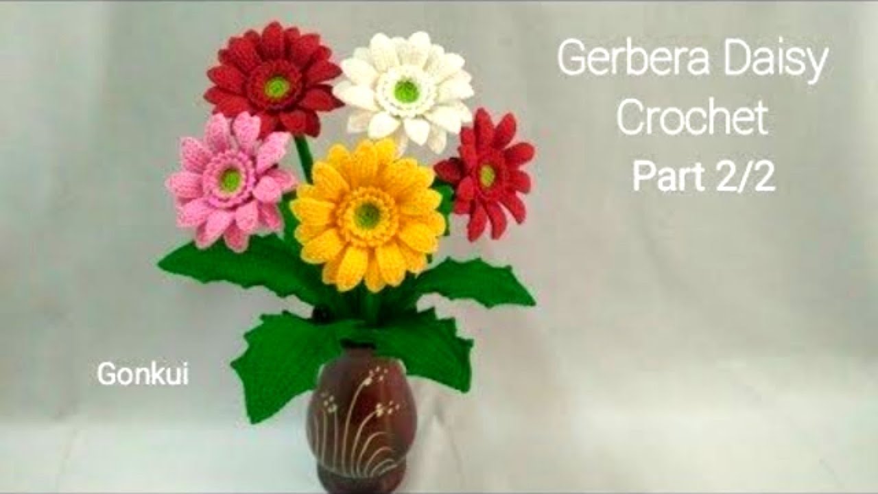 Crochet flower | Crochet Gerbera Daisy flower PART 2/2, 🌼Petals #crochetflower #crochet #tutorial