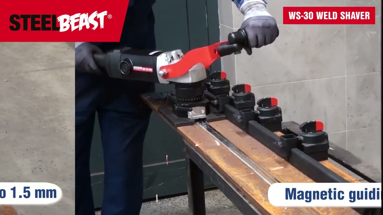 How to create the perfect flush finish on a weld! -Portable weld shaver WS-30 from Steelbeast®