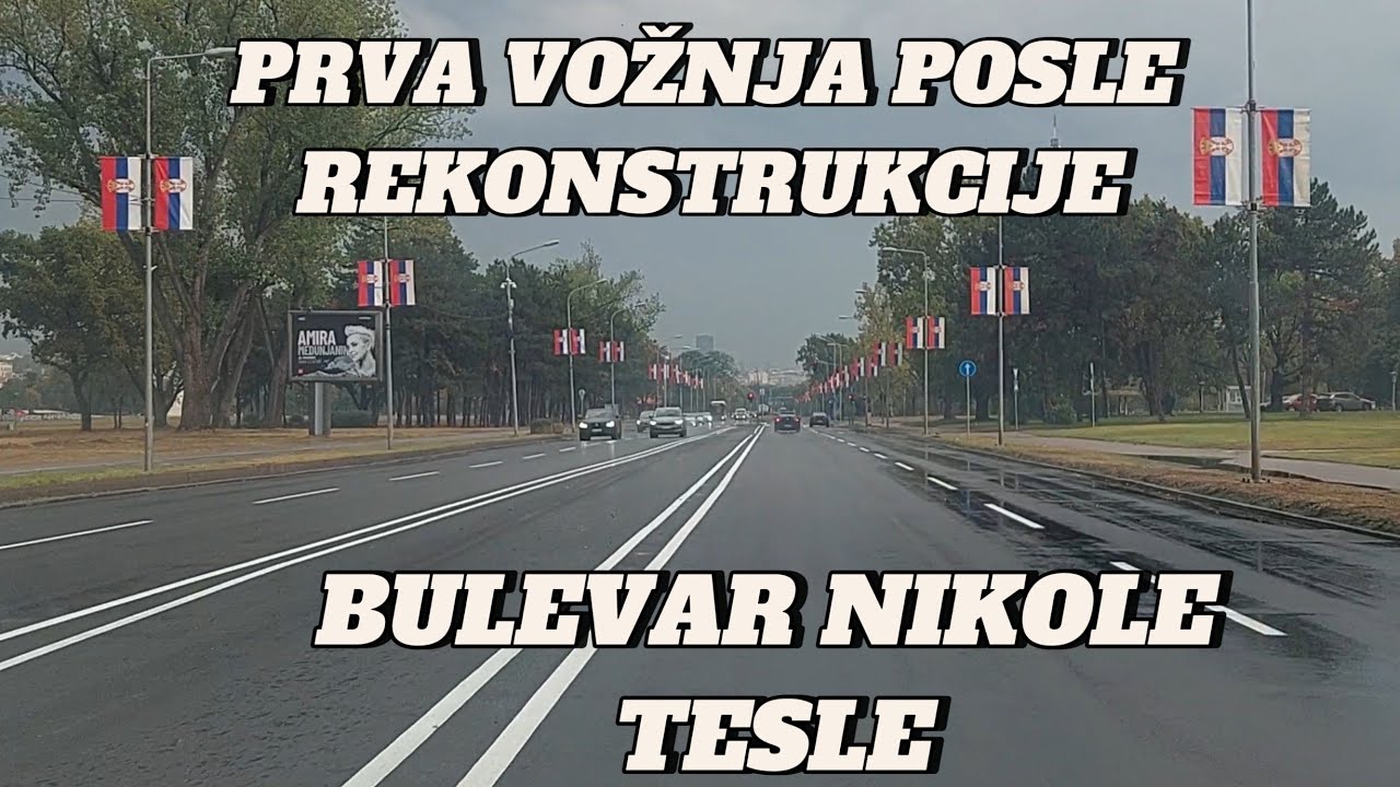 Beograd prva vožnja otvorenim Bulevarom Nikole Tesle posle rekomstrukcije Ybc-Brankov most#beograd 
