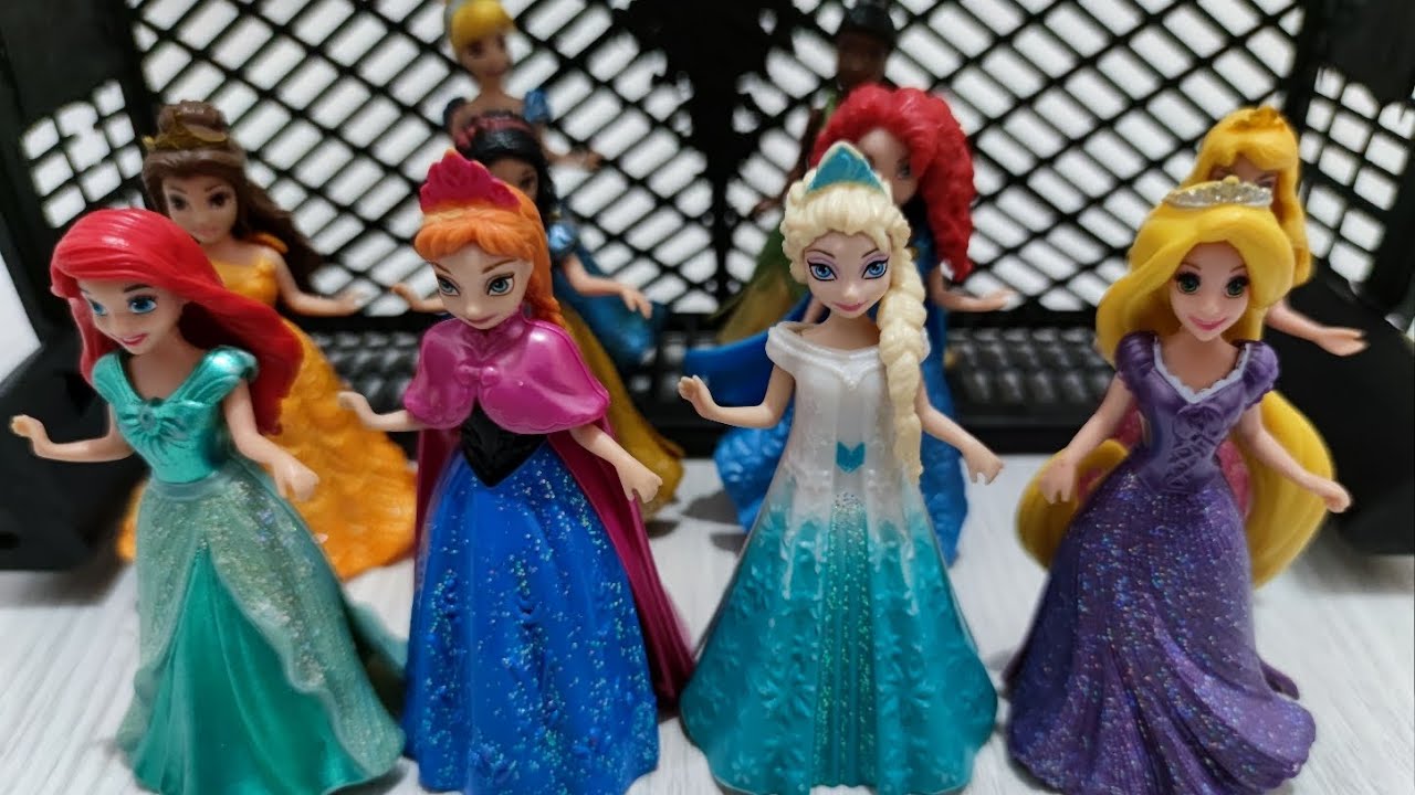 Disney Princesses vs Kuromi & Hello Kitty bag unboxing Satisfying ASMR DIY doll dress Miniature