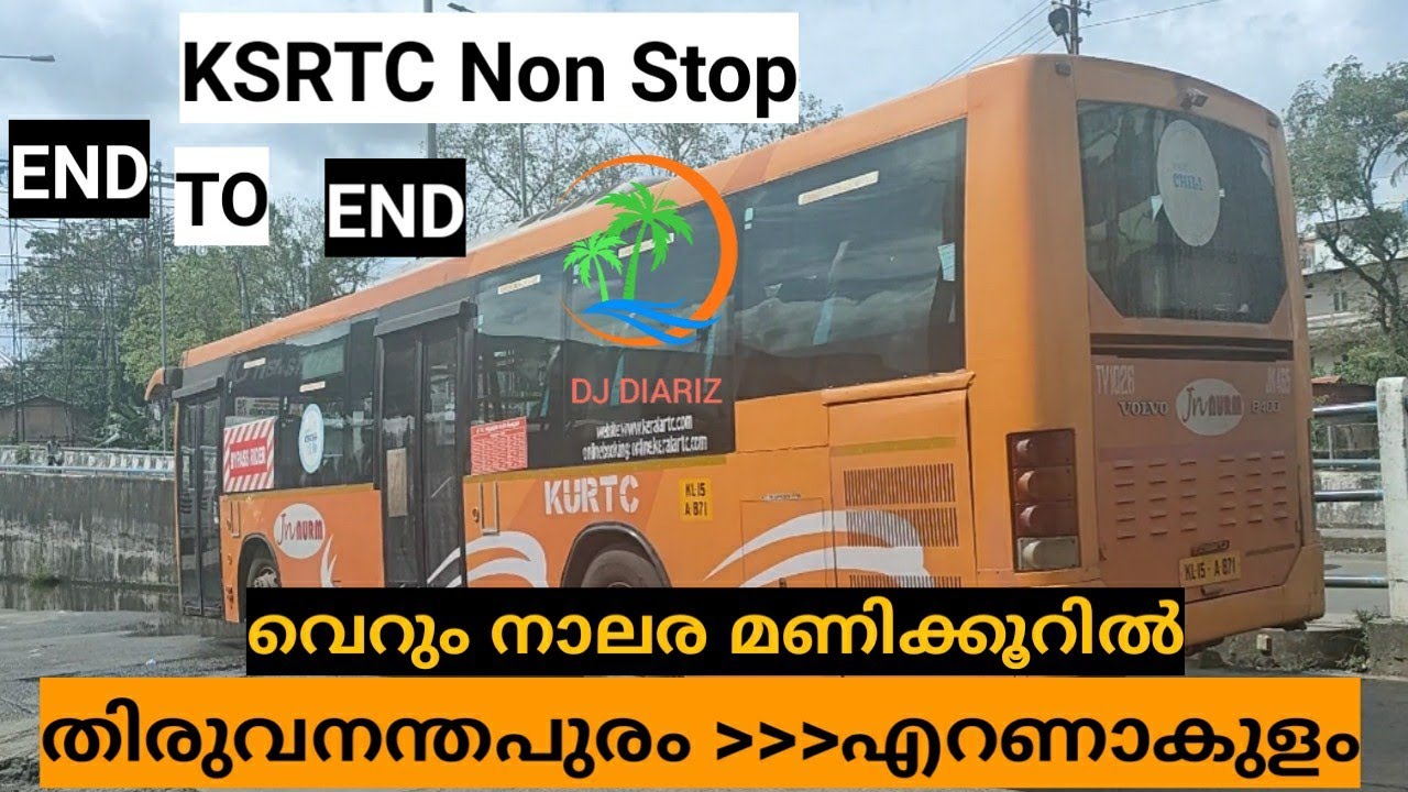 Trivandrum to Ernakulam KSRTC END TO END  Non stop Janasathabdi Ac bus