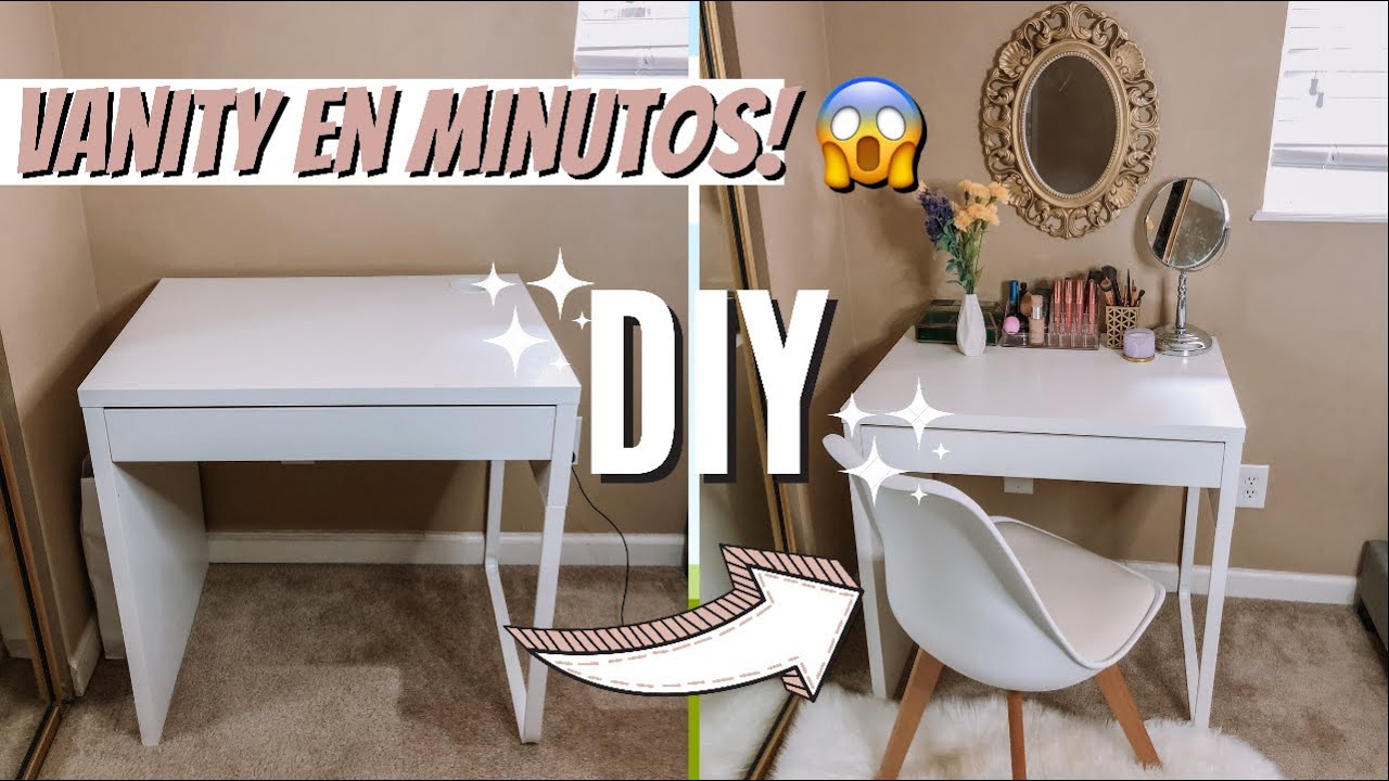 ¡HICE UN VANITY EN MINUTOS!🪞💄😱 | DIY