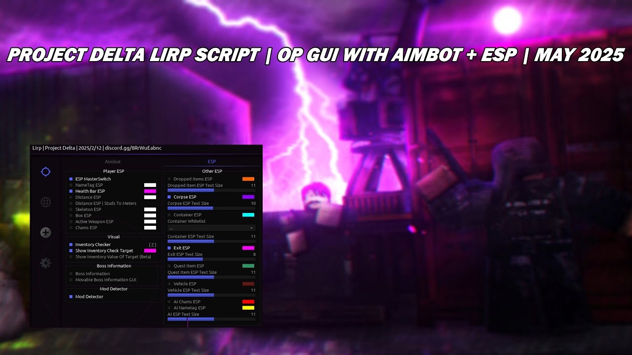 PROJECT DELTA LIRP SCRIPT | OP GUI WITH AIMBOT + ESP | MAY 2025