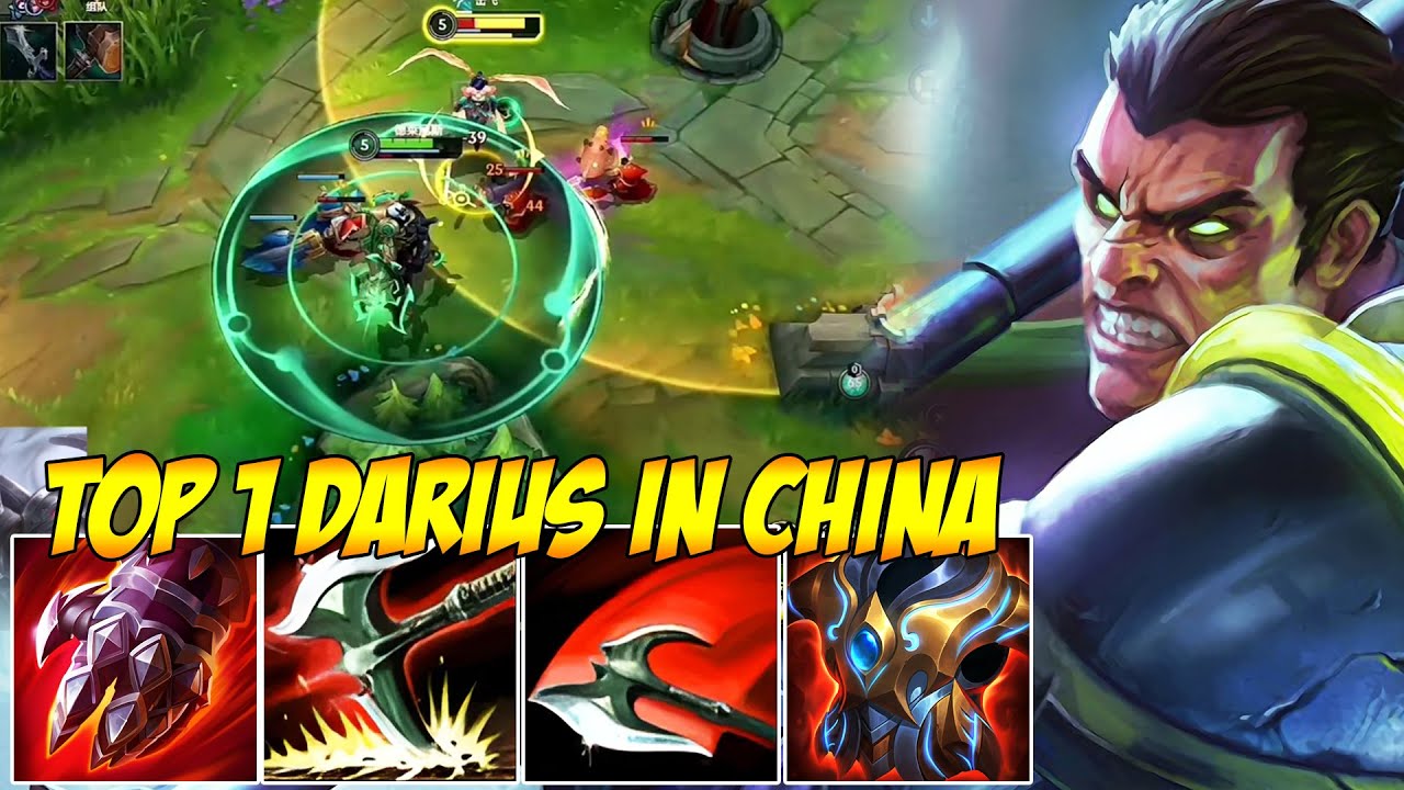TOP 1 DARIUS IN CHINA WILD RIFT - EASY TO 1VS5