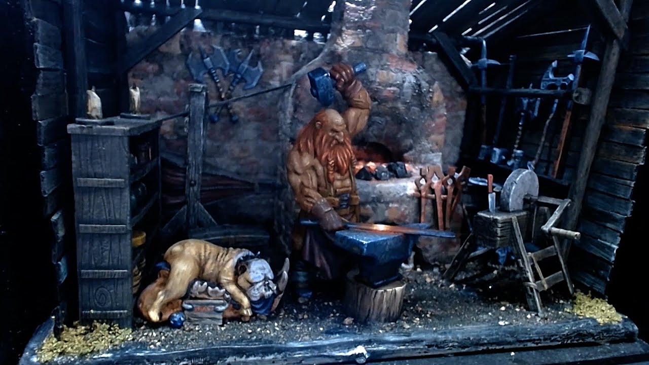 I Built a Dwarven Blacksmith Diorama!