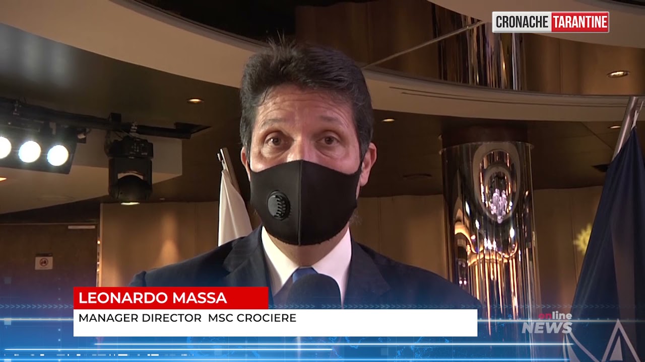 Il Manager Director  di MSC dopo il primo approdo a Taranto della Seaside