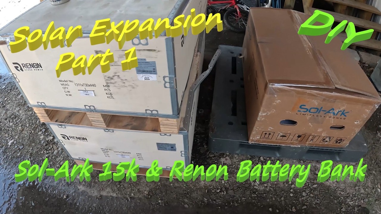 Solar Expansion Project - Sol-Ark 15k Hybrid Inverter & 32kWh Renon Battery Bank - Part 1 - DIY