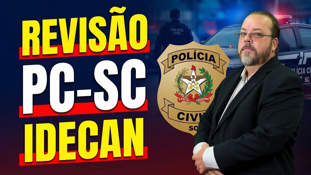 Não faça a prova da PC SC antes de ver este vídeo! Questões IDECAN (Aula 1)