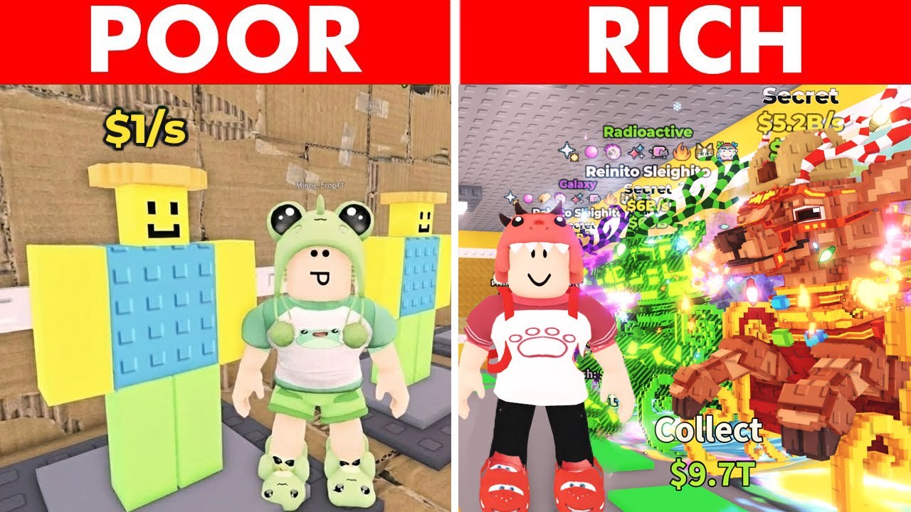 😱 Red Dino & Mikey Frog POOR vs RICH Steal a Brainrot Family Challenge in Roblox