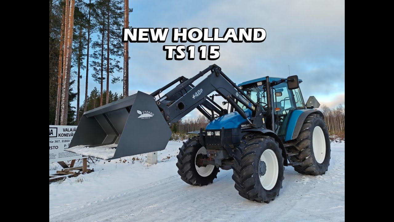 New Holland TS115 etukuormaajalla