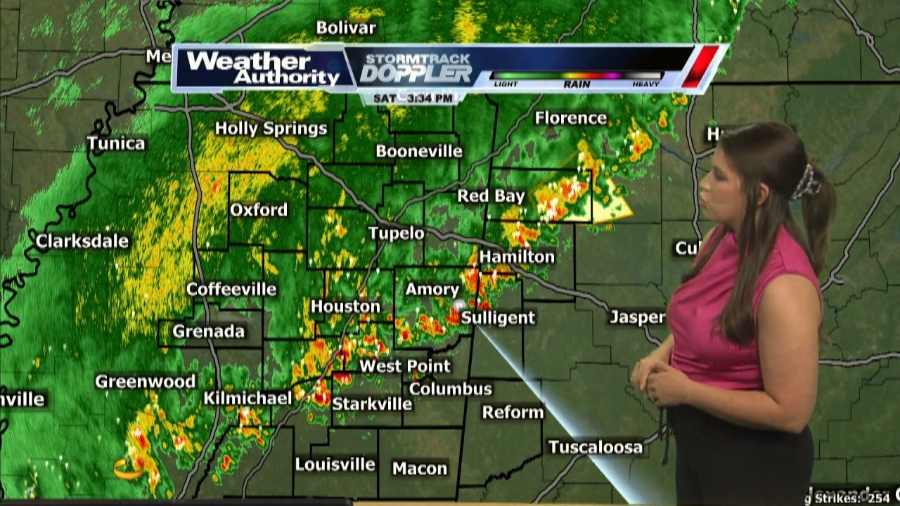 Chelsea's Saturday 3:30 PM Forecast - Severe storms moving into viewing area
