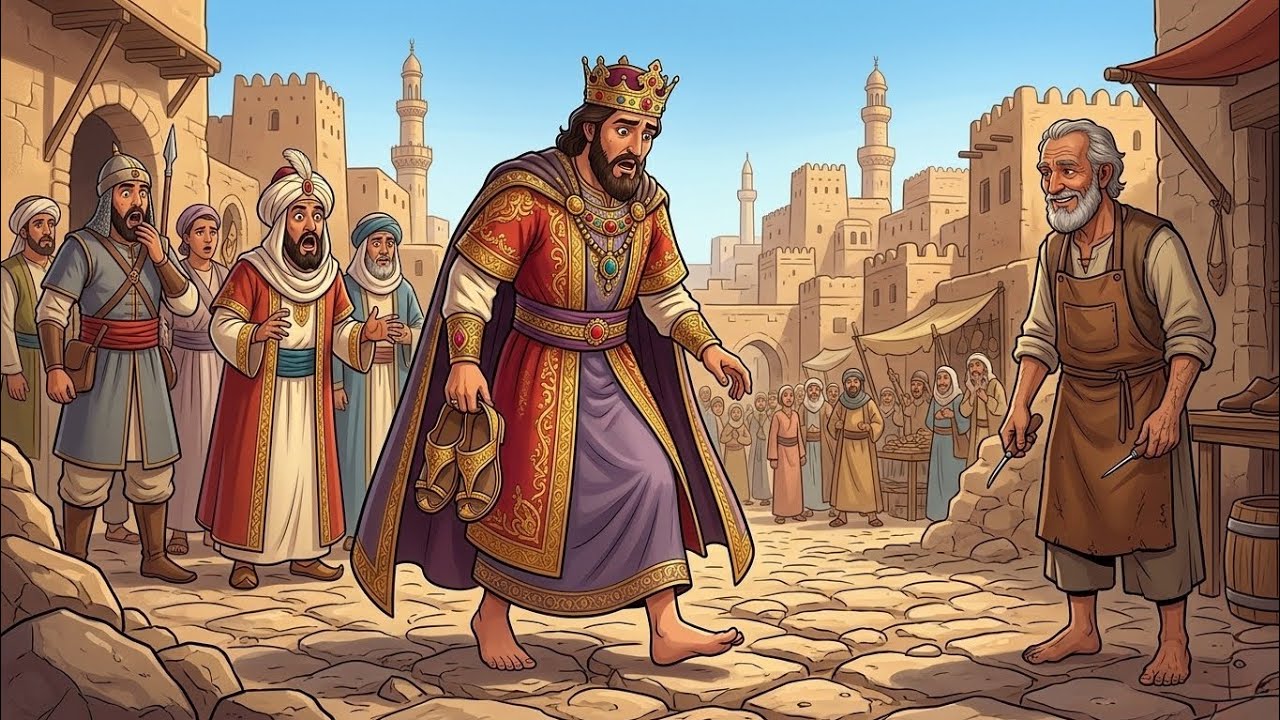 قصة صانع الأحذية الذي أقنع الملك بالمشي حافياً