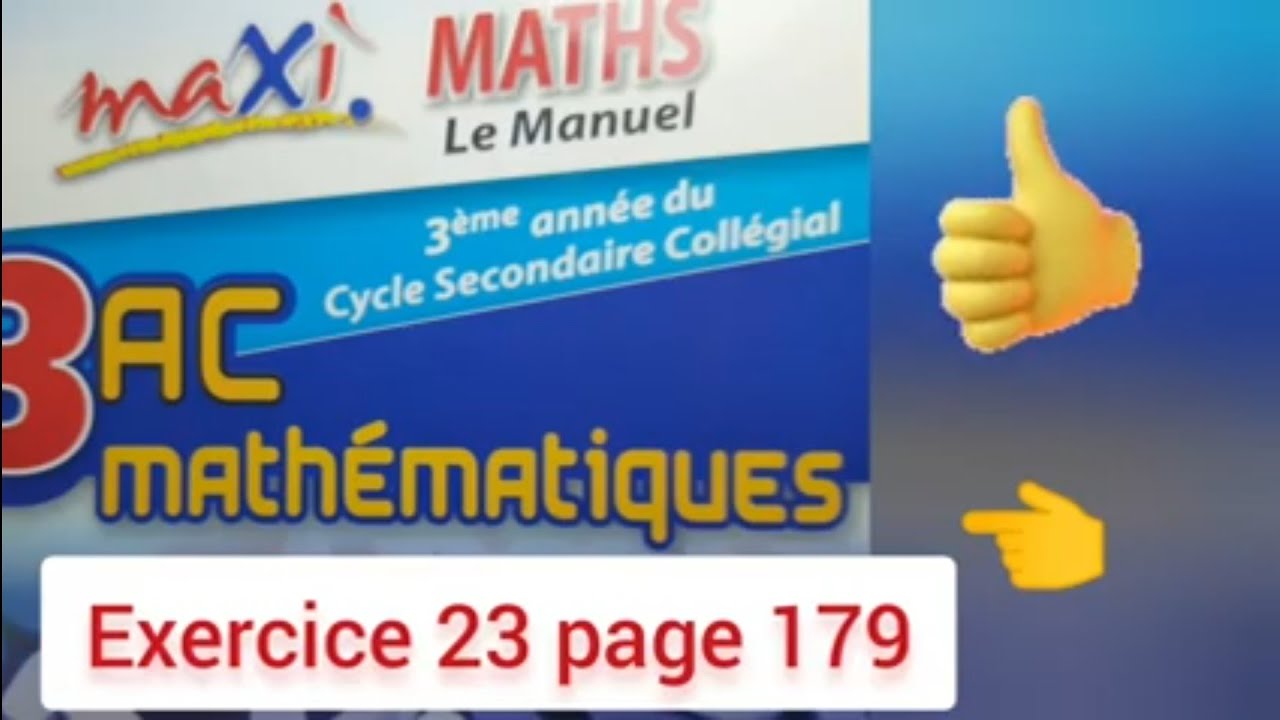 Exercice 23 page 179. maxi MATHS. 3ASC. Repère dans le plan.