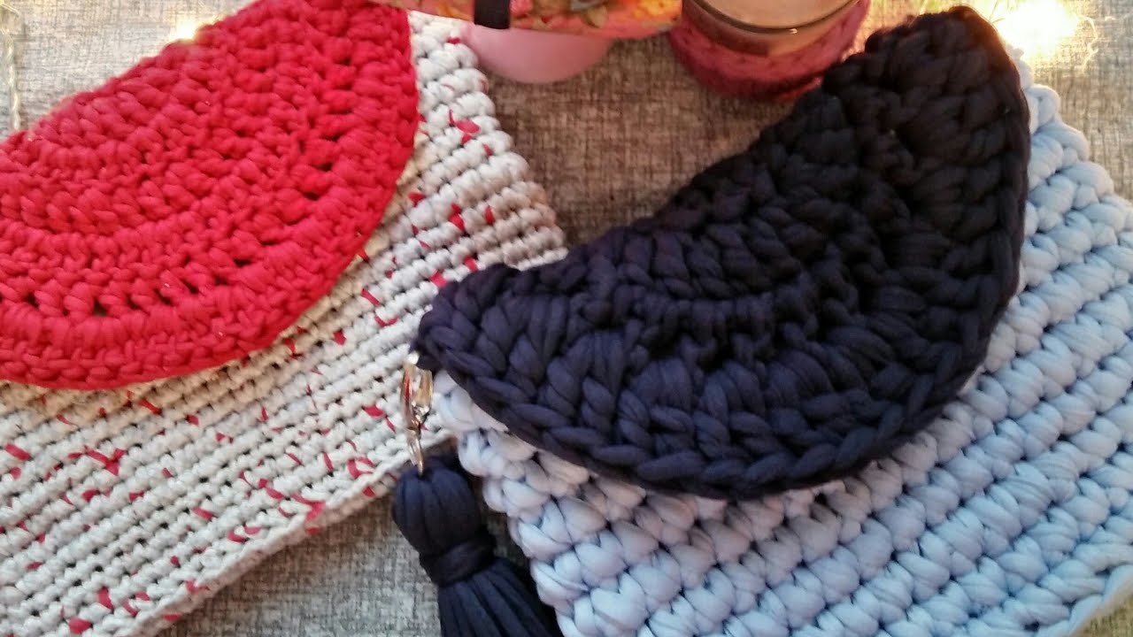 شنطه يد (بورتفيه) بخيط الكليم ❤❤ How to crochet a mini bag