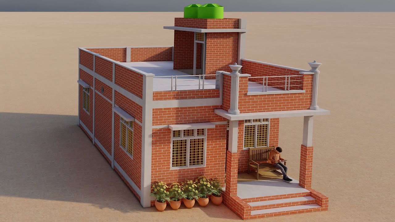 दुनिया का सबसे शानदार तीन कमरे का मकान || 3 Bedroom House Plan,Village House Design,तीन कमरे का घर