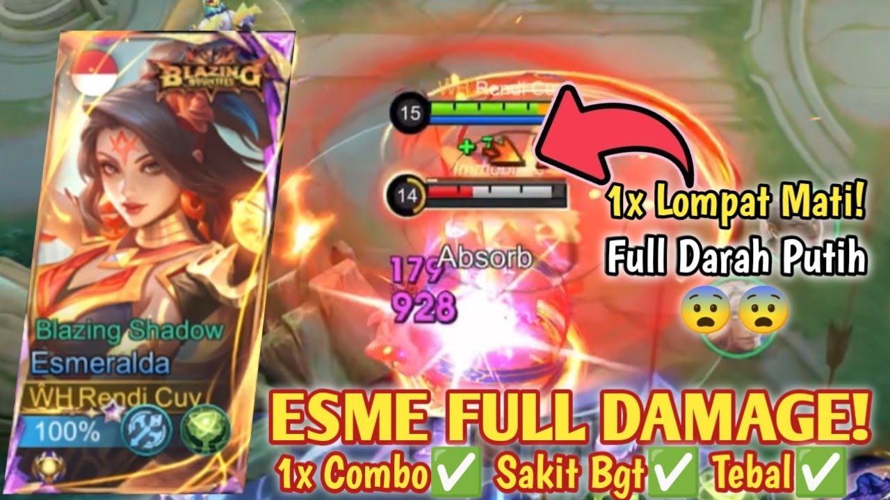 ESMERALDA 1x COMBO MATI! MUSUH AUTO FULL DARAH PUTIH SEMUA! BUILD ESMERALDA TERSAKIT 2025 - MLBB