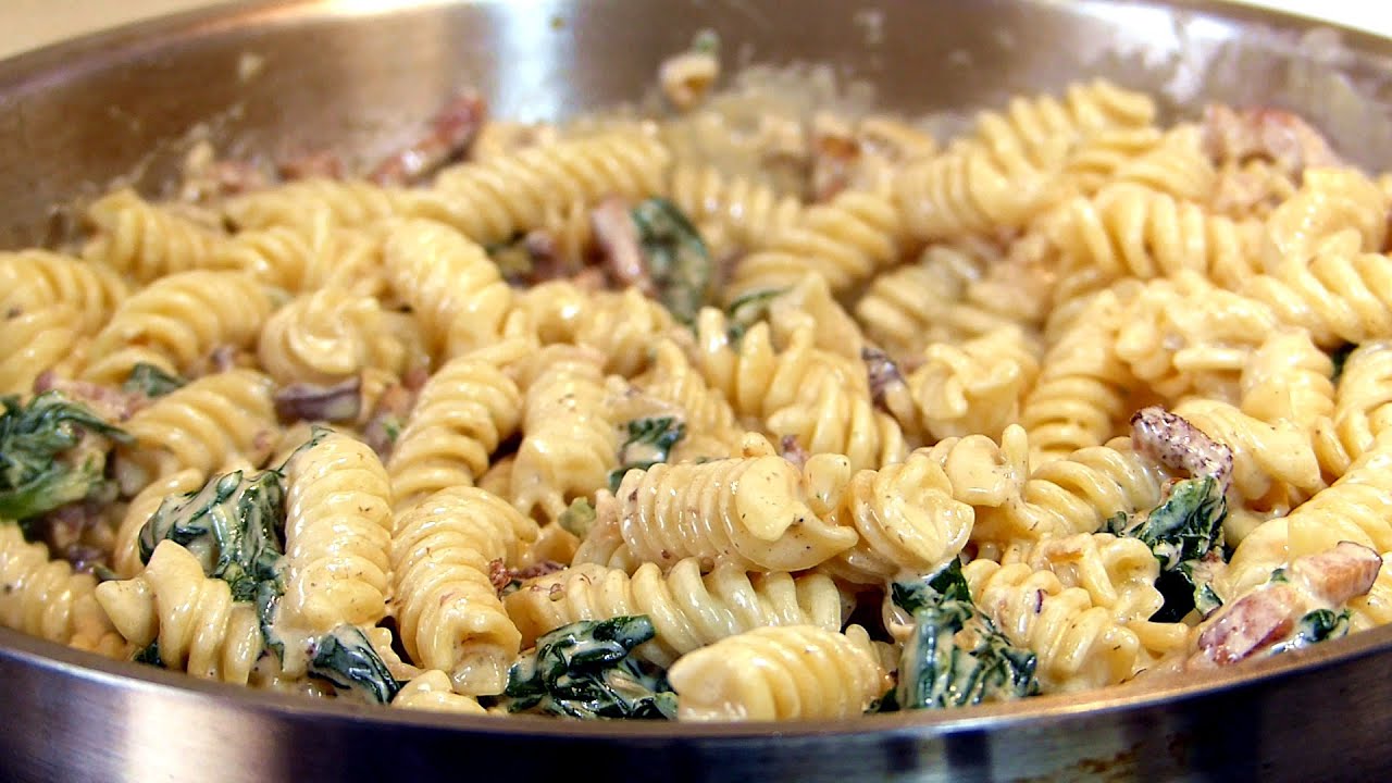 Pasta con Espinacas 😋 &iexcl;Receta 100% Cremosa y Nutritiva!