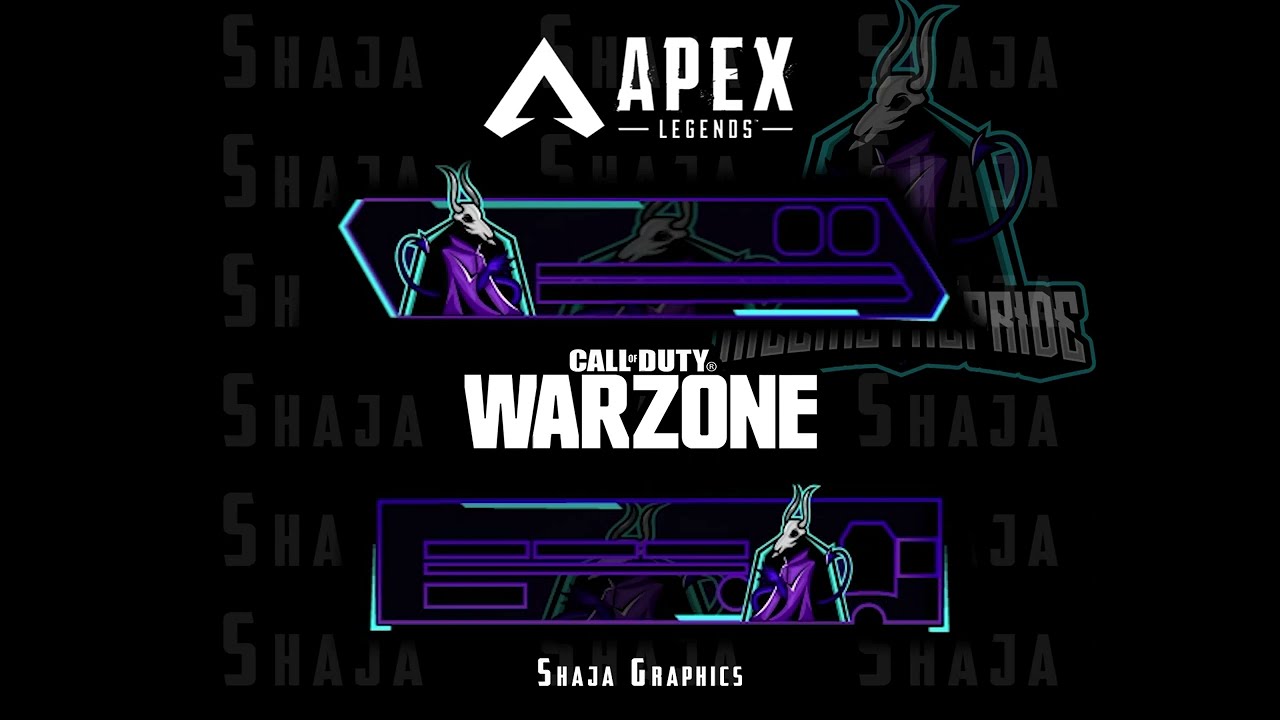 Apex legends and Warzone Health bar For Live streamers | Purple Blue Animated health bars