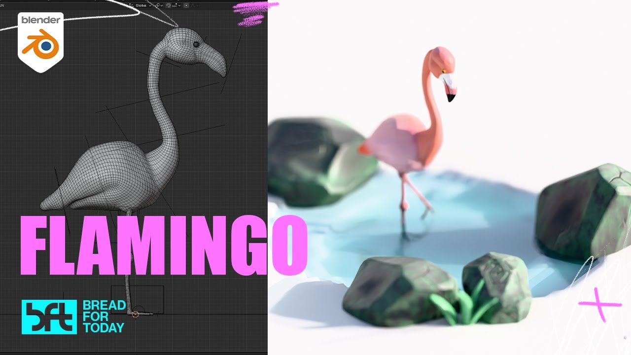 How to Create a Simple Flamingo in Blender 4.5