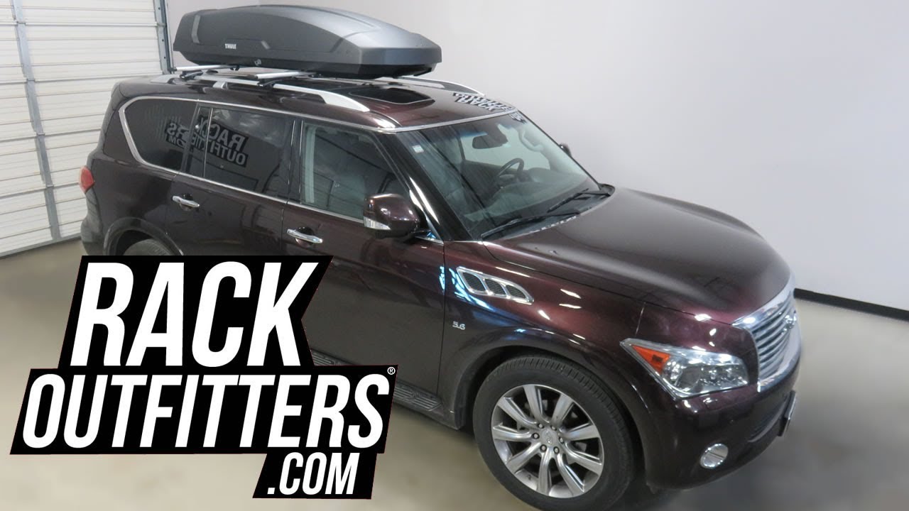 Infiniti QX80 with Thule Force XT XL 18 CF Roof Cargo Luggage Box