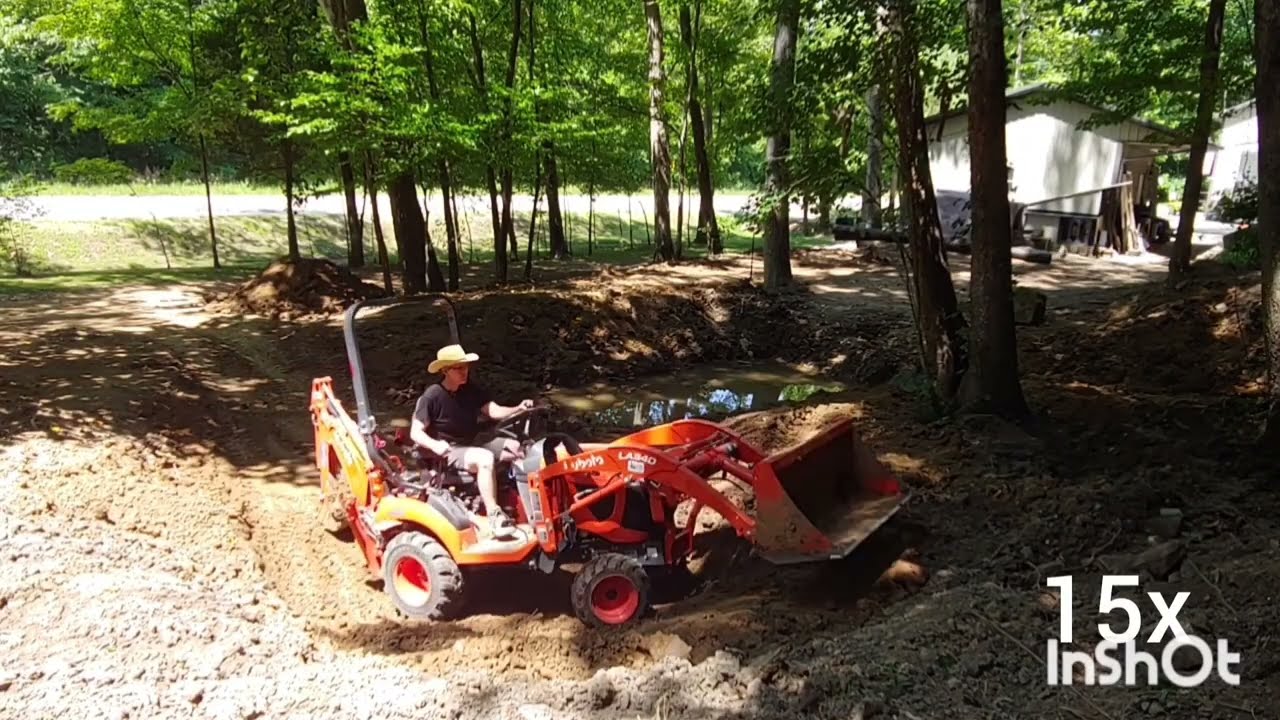 Digging A Pond With A Kubota BX23S Compact Tractor AKA Little Orange: Part Two