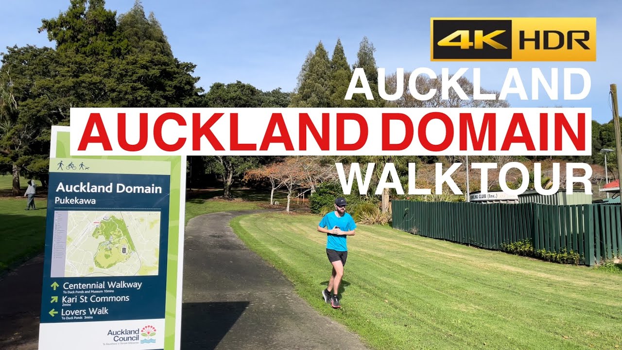 Auckland Domain Walking Tour New Zealand 4K