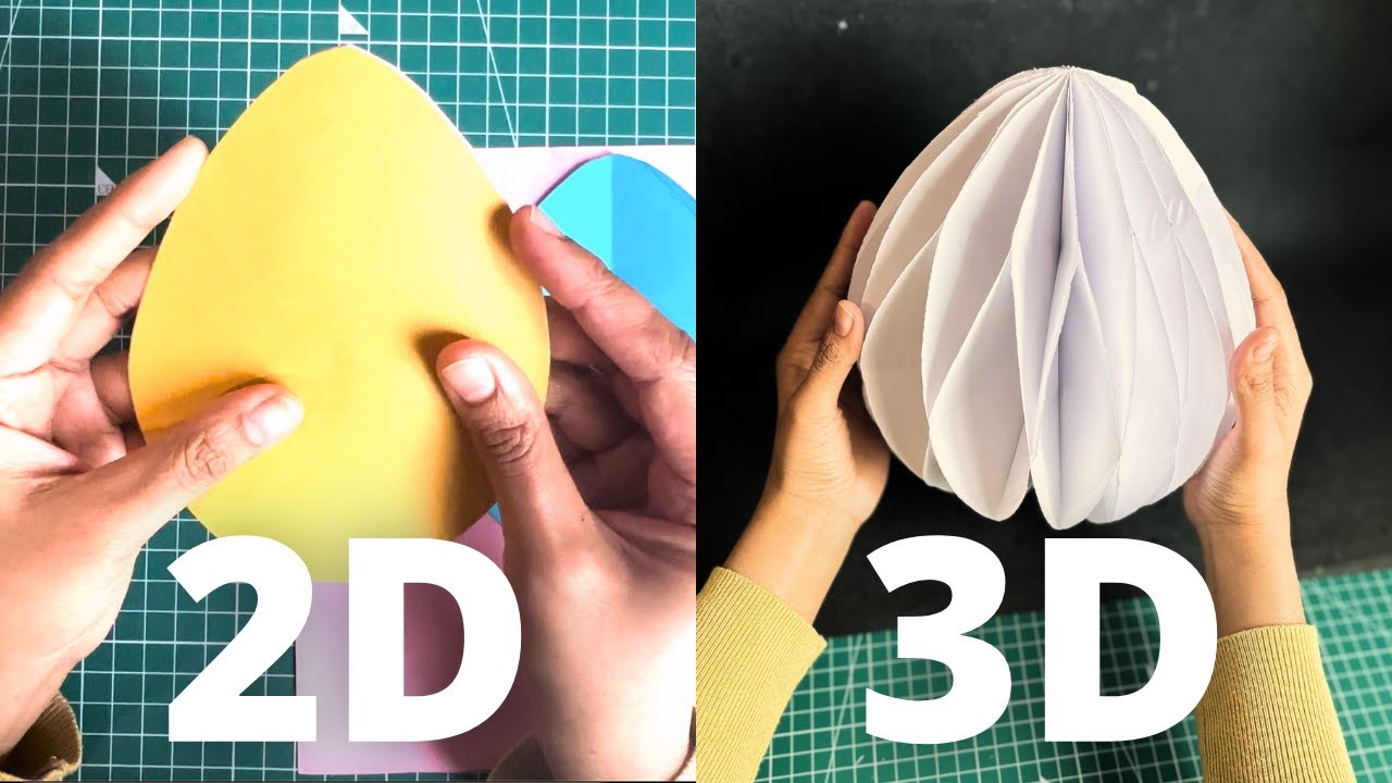 Как сделать пасхальное яйцо в виде сот 2D и 3D своими руками овальной формы 3D от Дипали Каранджа...