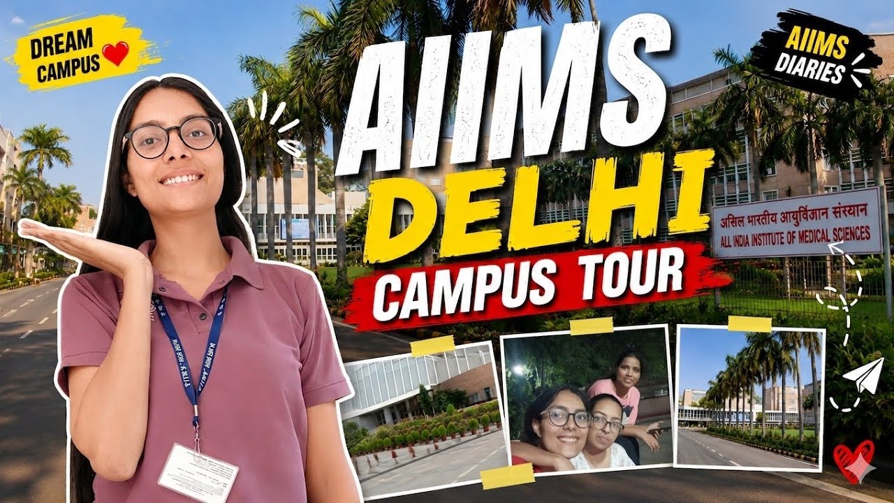AIIMS DELHI campus tour 🫶😍 complete tour from HOSTEL to College, hospital #aiimsdelhi #dreamcollege 