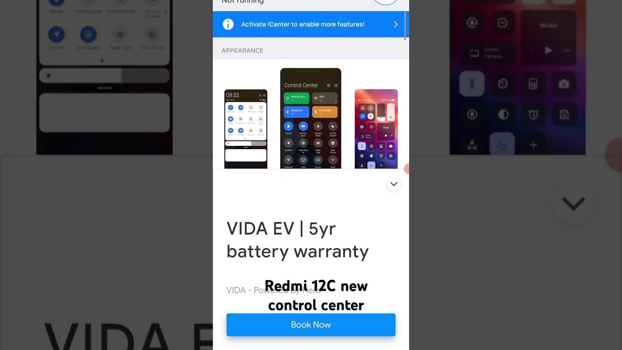 Redmi 12C new  control center&