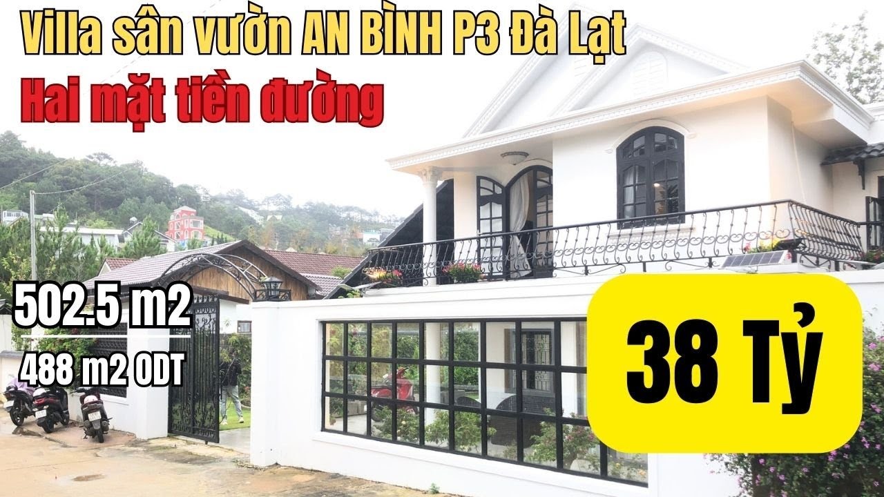 Villa sân vườn An Bình P3 Đà Lạt - 38 tỏi 505m2 #batdongsan #nhadalat #villadalat #nhadatdalat