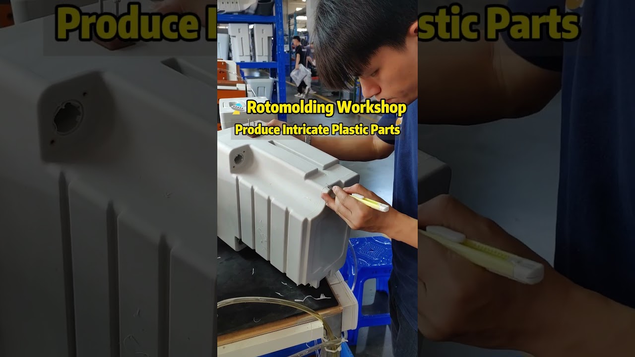 Intricate Plastic Parts Are Molded with Rotational Molding Process #rotomolding #plasticmolding