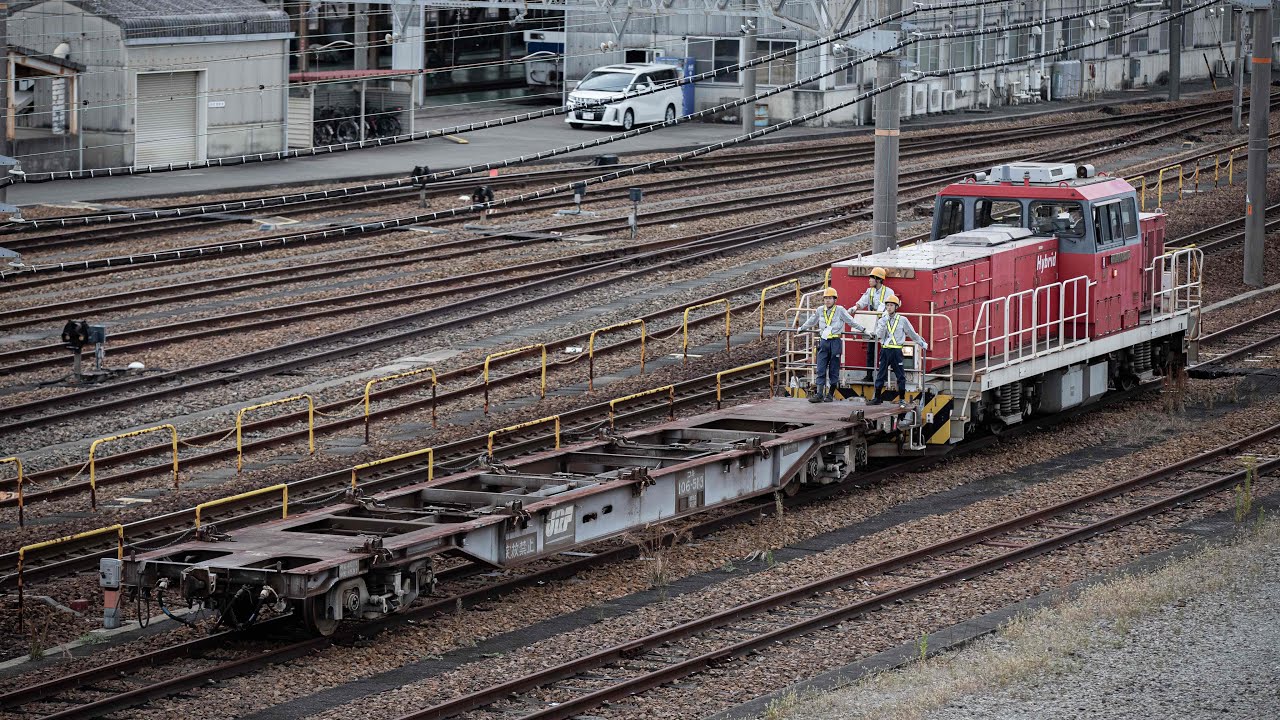 [貨物列車撮影記録] 稲沢に長期間放置されていたボロボロのコキ106がついに動いた！