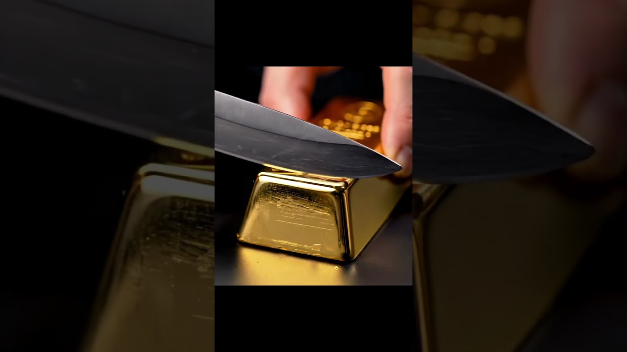 Cutting of Gold Bar ASMR video #asmr #satisfying #asmrsounds #viral #shorts