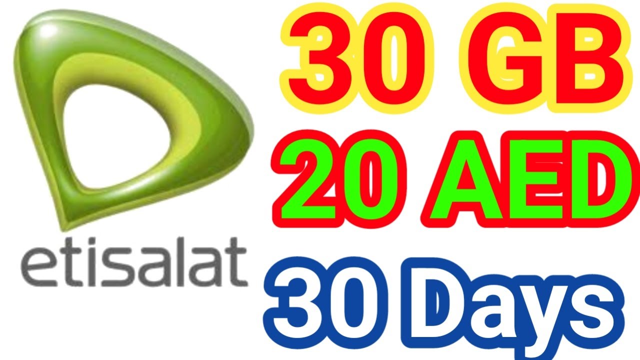 Etisalat monthly data package 20 aed 30 gb code | Etisalat 30gb 30 days