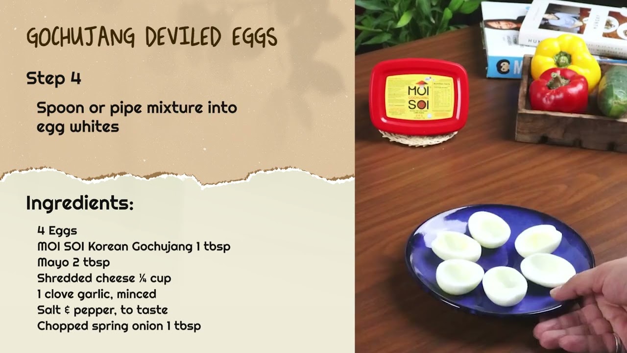 Gochujang Deviled Eggs 