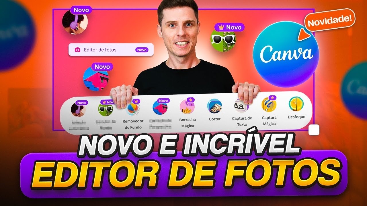 Este é o NOVO EDITOR DE FOTOS da Ferramenta Canva! Canva Create 2025