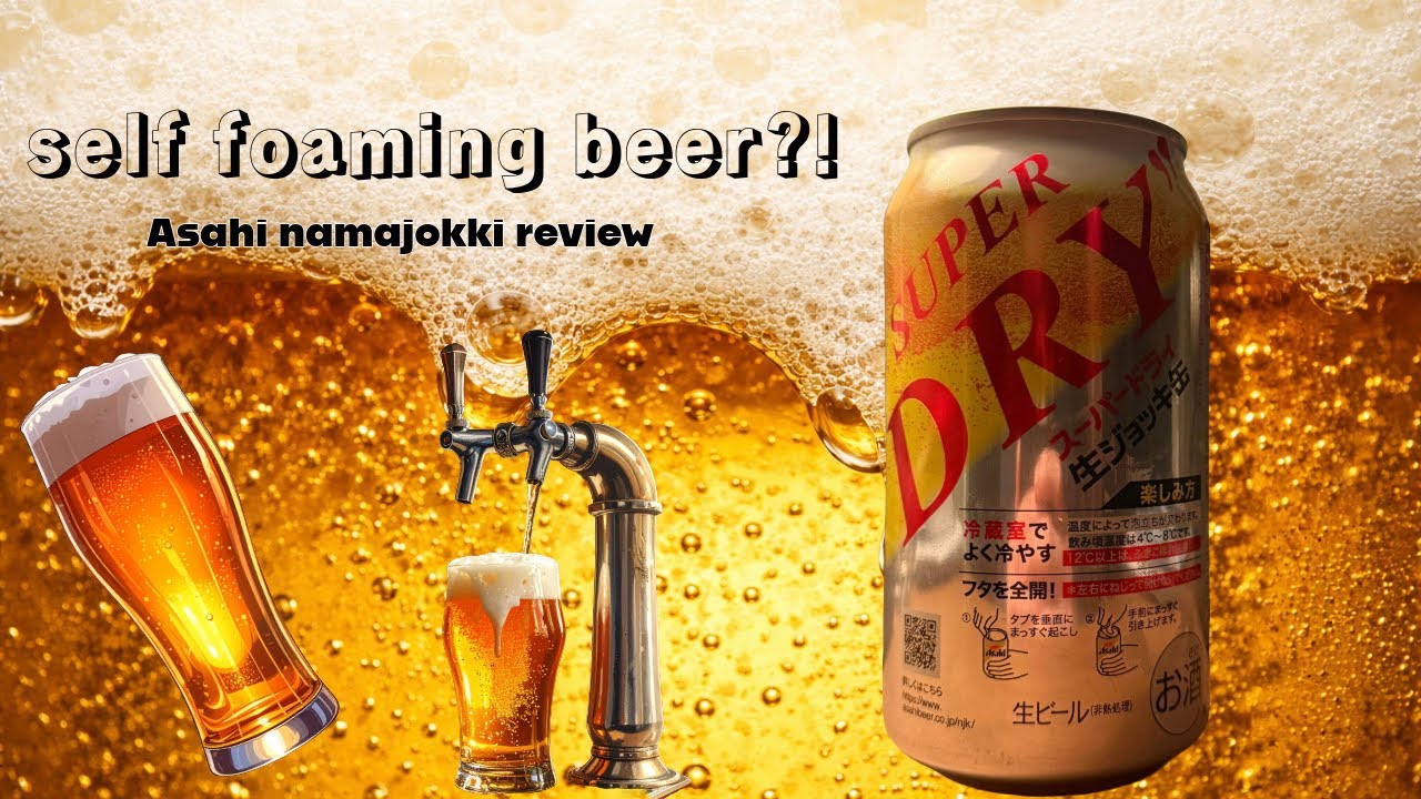 Self foaming beer?! Draught asahi in a can - namajokki