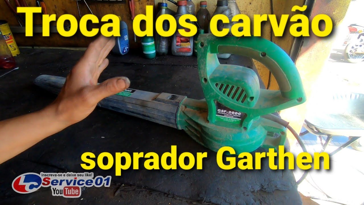#Garthen #sopradorGarthen     Soprador de folhas elétrico  - GSF-2000  troca de escova