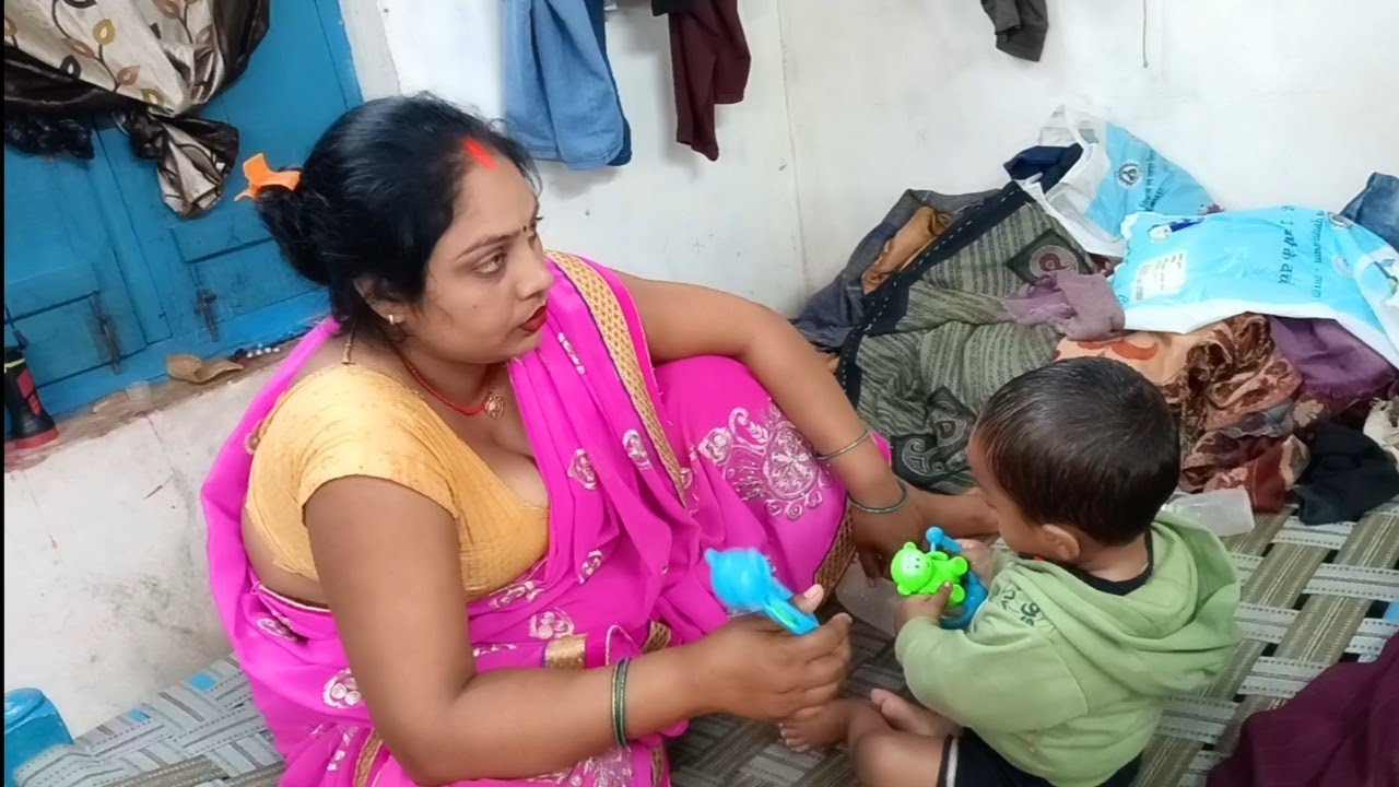 Both children are playing in the morning | Cute family vlog | Baldeepmonikavlog 