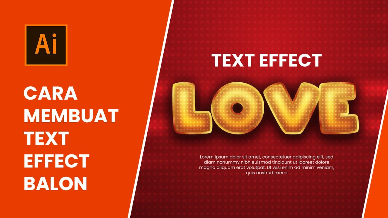 Cara Membuat Text Effect di Adobe Illustrator