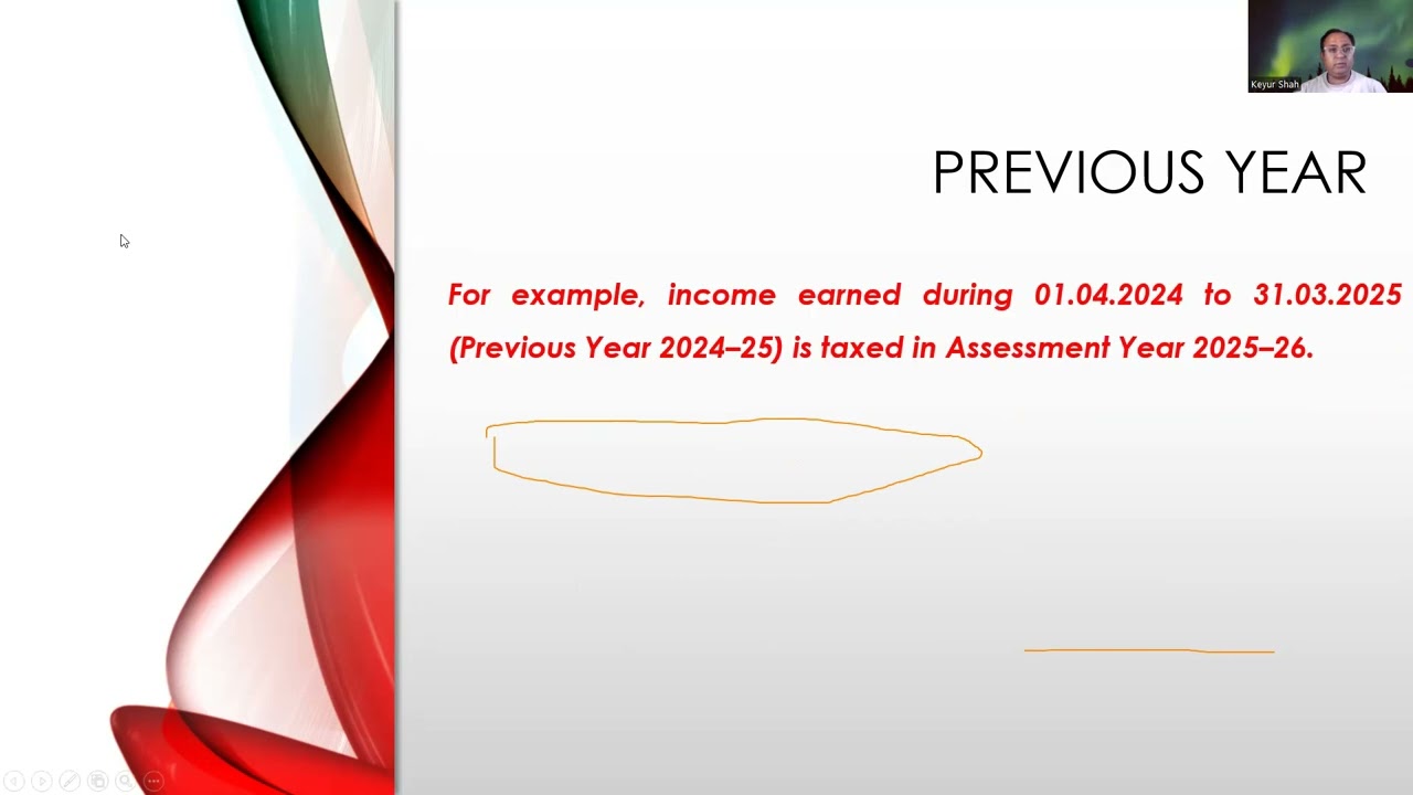 Assessment Year, Previous year