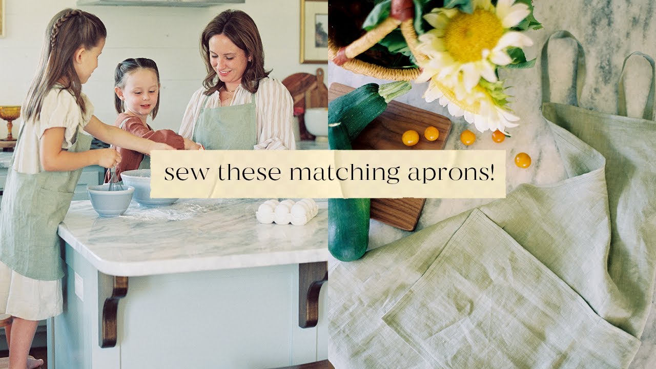 How To Sew An Apron for Adults & Children | Beginner Sewing Pattern