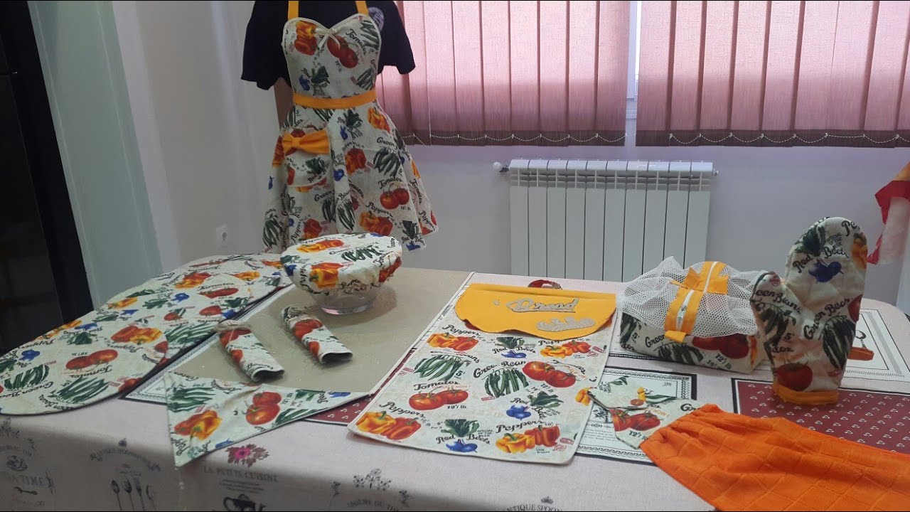 طقم المطبخ كامل مع التكلفة و سعر البيع و قياس القماش لنحتاجه (رابط كل جزءالوصف 👇👇)/kitchen  kit