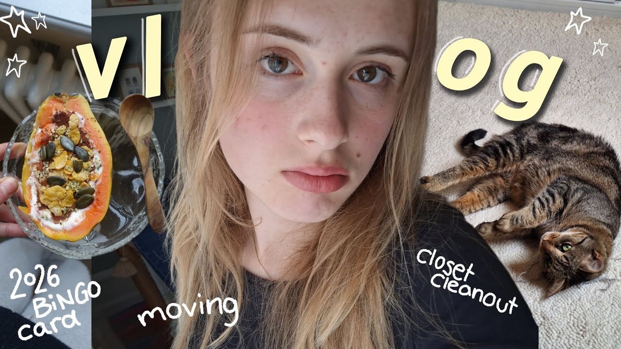 moving vlog | 2026 bingo card 💫  packing my life, closet clean out 